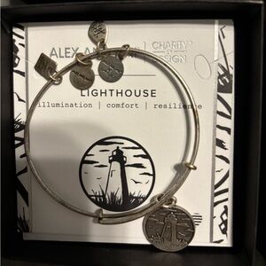 Alex and Ani Silver Lighthouse Charm Bracelet